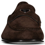Prada Suede Loafers in Dark Brown - Boinclo - Outlet Sale Under Retail
