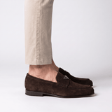 Prada Suede Loafers in Dark Brown - Boinclo - Outlet Sale Under Retail