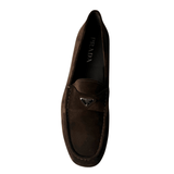 Prada Suede Loafers in Dark Brown - Boinclo - Outlet Sale Under Retail