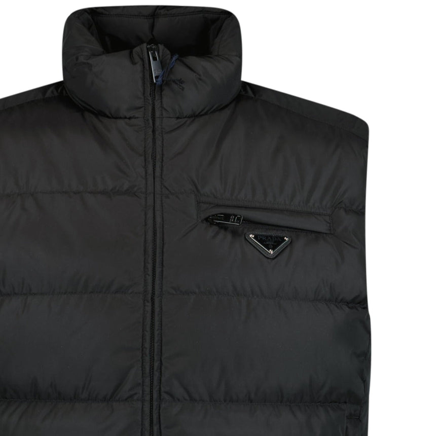 Prada Triangle Logo Gilet Black - Boinclo ltd - Outlet Sale Under Retail