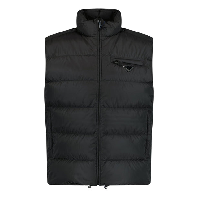 Prada Triangle Logo Gilet Black - Boinclo ltd - Outlet Sale Under Retail