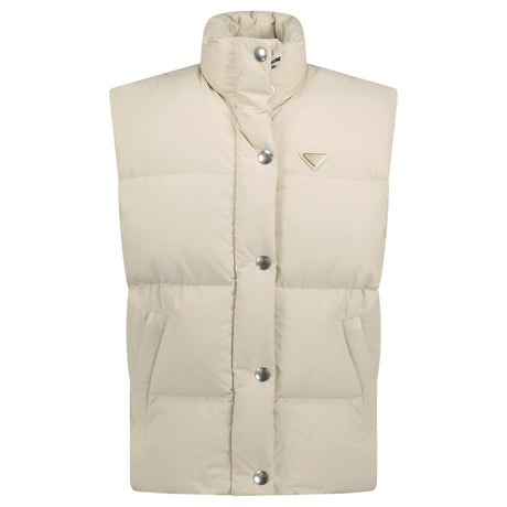 Prada Triangle Logo Gilet Desert Beige - Boinclo - Outlet Sale Under Retail