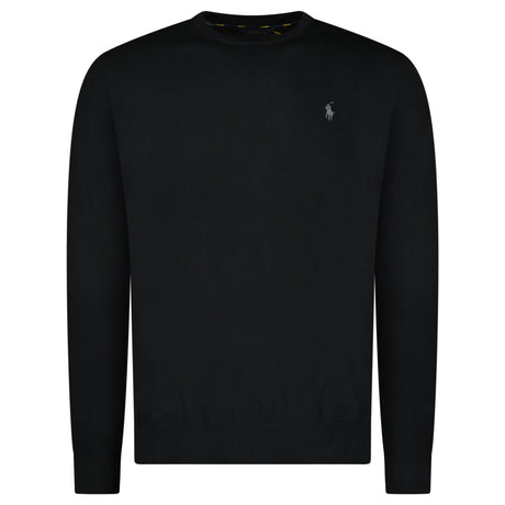 Ralph Lauren Slim Fit Cotton Jumper in Black - Boinclo - Outlet Sale Under Retail