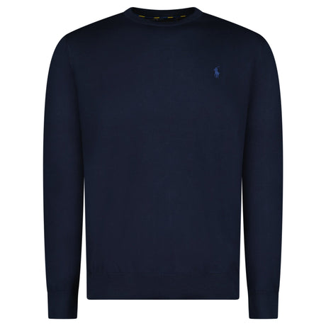 Ralph Lauren Slim Fit Cotton Jumper in Navy - Boinclo - Outlet Sale Under Retail