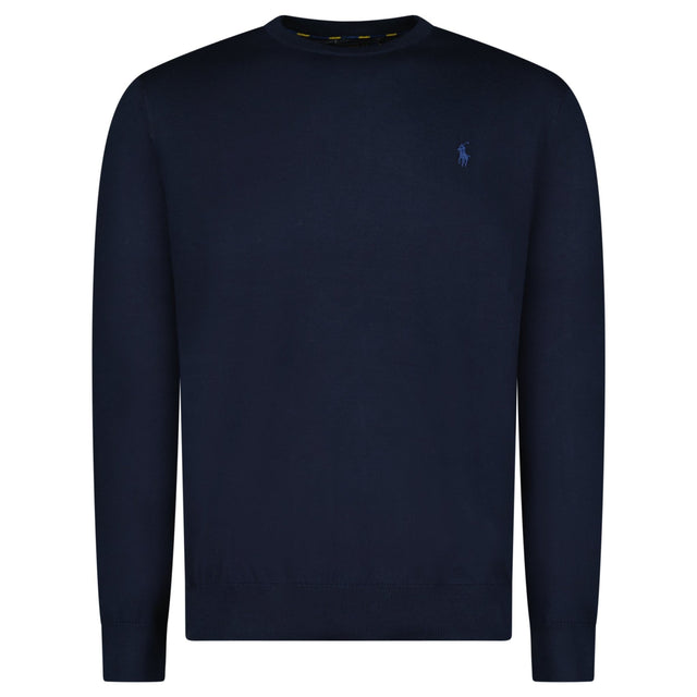 Ralph Lauren Slim Fit Cotton Jumper in Navy - Boinclo - Outlet Sale Under Retail