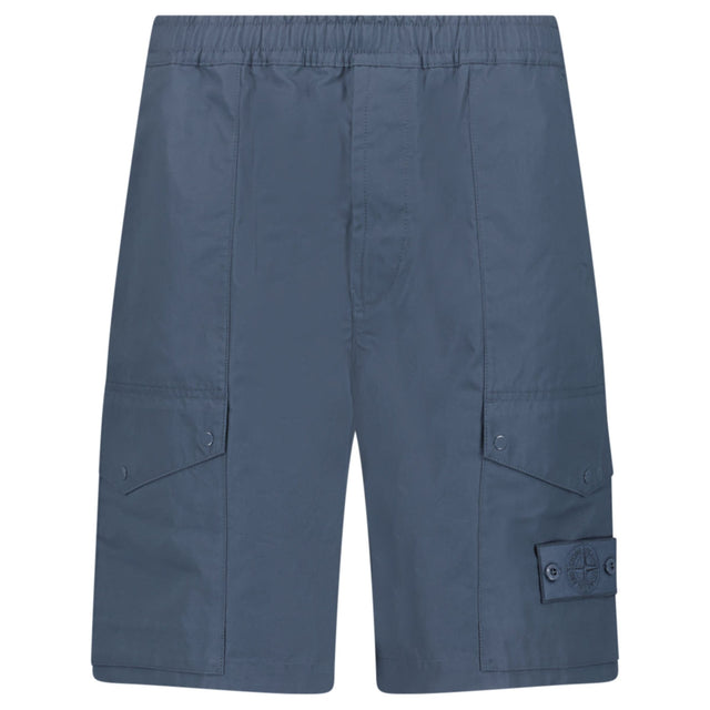 Stone Island All-Weather Cotton Canvas Ghost Cargo Shorts in Slate Blue - Boinclo - Outlet Sale Under Retail