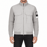 Stone Island All-Weather Cotton Canvas Ghost Stand Collar Jacket in Dust Grey - Boinclo - Outlet Sale Under Retail