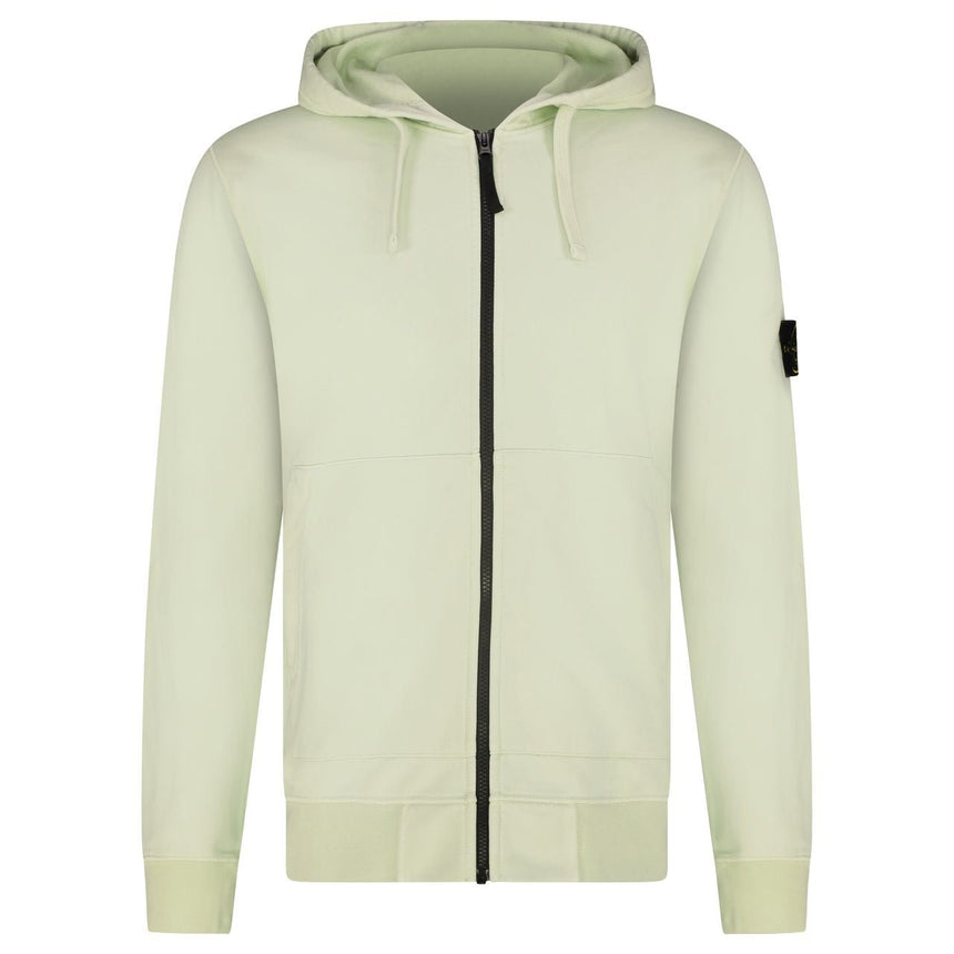 Stone Island Badge Zip Hooded Sweatshirt Mint Green - Boinclo - Outlet Sale Under Retail