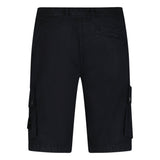 Stone Island Brushed Organic Cotton “Old” Effect Cargo Shorts Black