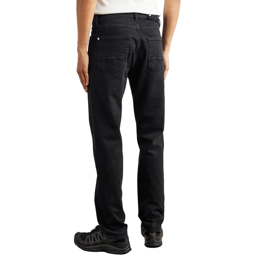 Stone Island Blue Rinsed Buttoned Indigo Denim Jeans Black - Boinclo - Outlet Sale Under Retail