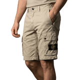 Stone Island Brushed Organic Cotton Canvas ‘OLD’ Effect Cargo Shorts in Desert Beige - Boinclo - Outlet Sale Under Retail
