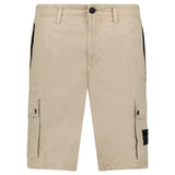 Stone Island Brushed Organic Cotton Canvas ‘OLD’ Effect Cargo Shorts in Desert Beige - Boinclo - Outlet Sale Under Retail