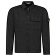 Stone Island Brushed Organic Cotton Canvas ‘OLD’ Effect Overshirt in Black - Boinclo - Outlet Sale Under Retail