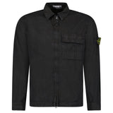 Stone Island Brushed Organic Cotton Canvas ‘OLD’ Effect Overshirt in Black - Boinclo - Outlet Sale Under Retail