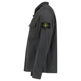 Stone Island Brushed Organic Cotton Canvas ‘OLD’ Effect Overshirt in Charcoal Grey - Boinclo - Outlet Sale Under Retail