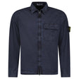 Stone Island Brushed Organic Cotton Canvas ‘OLD’ Effect Overshirt in Navy - Boinclo - Outlet Sale Under Retail