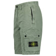 Stone Island Brushed Organic Cotton Canvas ‘Old’ Effect Shorts in Musk Green - Boinclo - Outlet Sale Under Retail