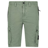 Stone Island Brushed Organic Cotton Canvas ‘Old’ Effect Shorts in Musk Green - Boinclo - Outlet Sale Under Retail