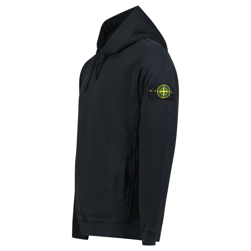 Stone Island Brushed Organic Cotton Hoodie Black - Boinclo - Outlet Sale Under Retail