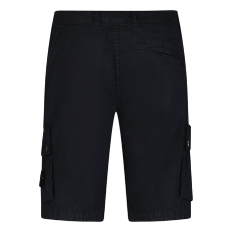 Stone Island Brushed Organic Cotton “Old” Effect Cargo Shorts Black - Boinclo - Outlet Sale Under Retail