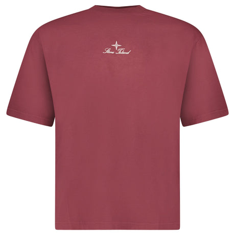 Stone Island Combed Organic Cotton Jersey T-Shirt in Burgundy - Boinclo - Outlet Sale Under Retail
