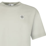 Stone Island Combed Organic Patch Logo T-Shirt in Pearl Grey - Boinclo - Outlet Sale Under Retail