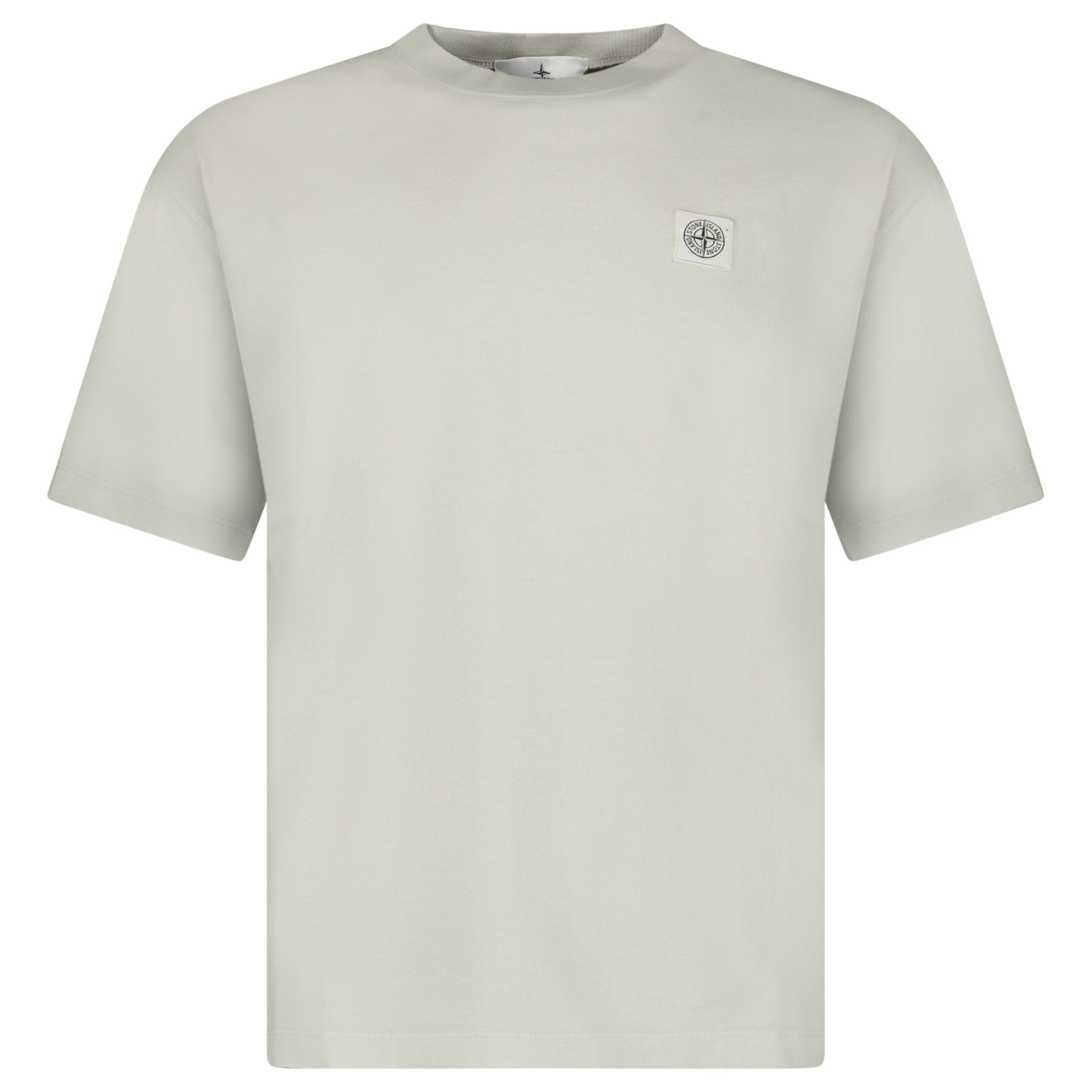 Color variation of Stone Island Combed Organic Patch Logo T-Shirt in Pearl Grey