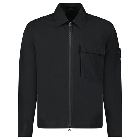 Stone Island Comfort - fit Overshirt Black - Boinclo - Outlet Sale Under Retail