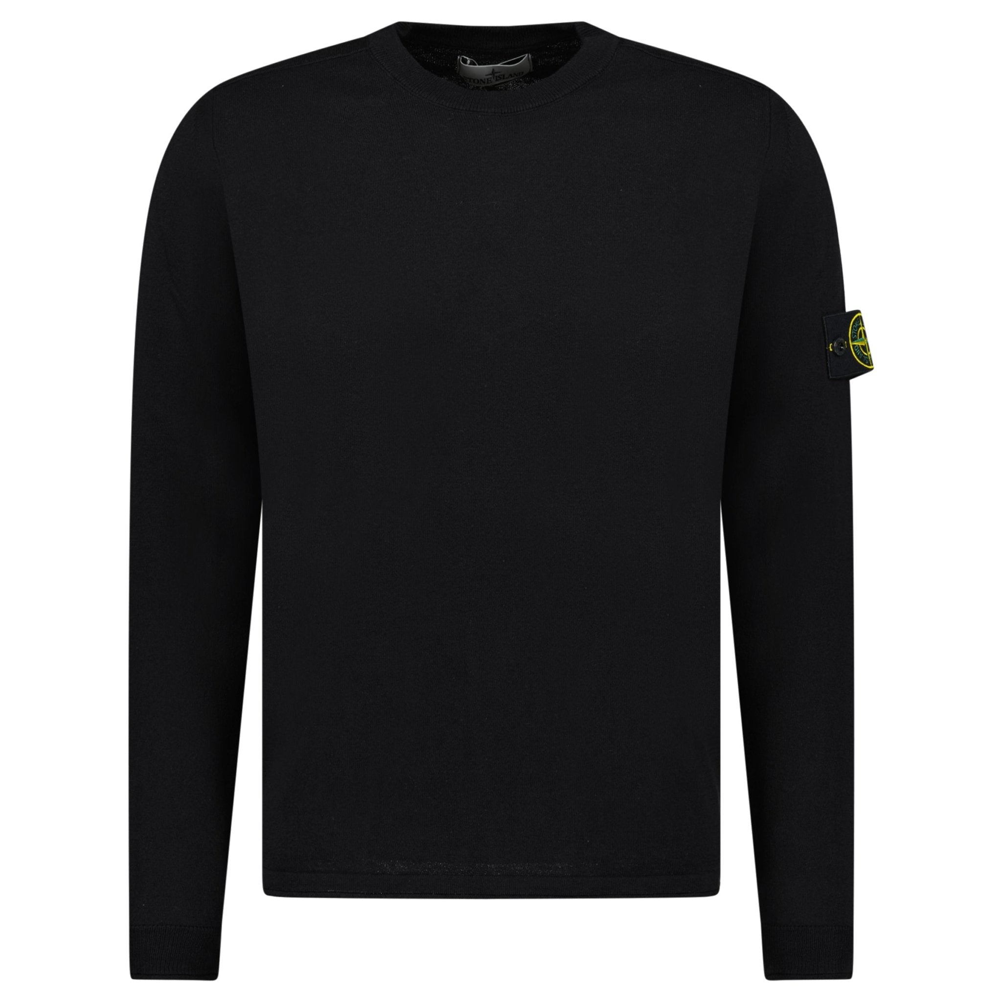 Color variation of Stone Island Compass Badge Light Raw Hand Organic Cotton Jumper in Black