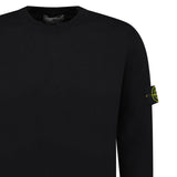 Stone Island Compass Badge Light Raw Hand Organic Cotton Jumper in Black - Boinclo - Outlet Sale Under Retail