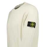 Stone Island Compass Badge Organic Cotton Crewneck Sweatshirt Sand - Boinclo - Outlet Sale Under Retail