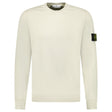 Stone Island Compass Badge Organic Cotton Crewneck Sweatshirt Sand - Boinclo - Outlet Sale Under Retail