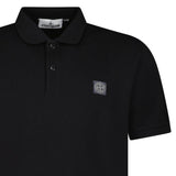 Stone Island Compass Badge Polo T-Shirt Regular Fit Black - Boinclo - Outlet Sale Under Retail
