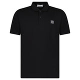 Stone Island Compass Badge Polo T-Shirt Regular Fit Black - Boinclo - Outlet Sale Under Retail