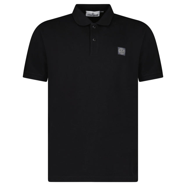 Stone Island Compass Badge Polo T-Shirt Regular Fit Black - Boinclo - Outlet Sale Under Retail