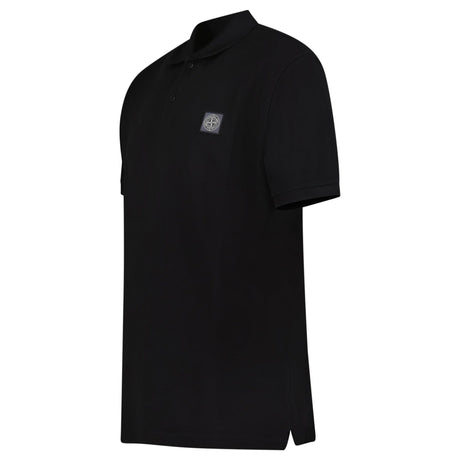 Stone Island Compass Badge Polo T-Shirt Regular Fit Black - Boinclo - Outlet Sale Under Retail