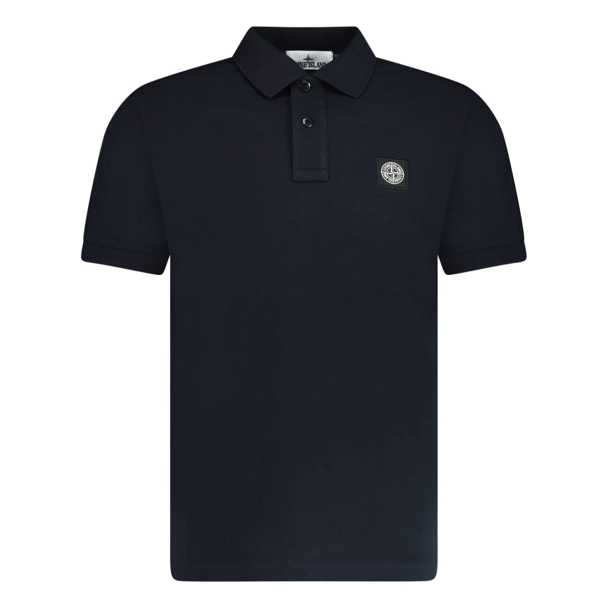 Color variation of Stone Island Compass Badge Polo T-Shirt Slim Fit Black