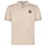 Stone Island Compass Badge Polo T-Shirt Slim Fit in Desert Beige - Boinclo - Outlet Sale Under Retail