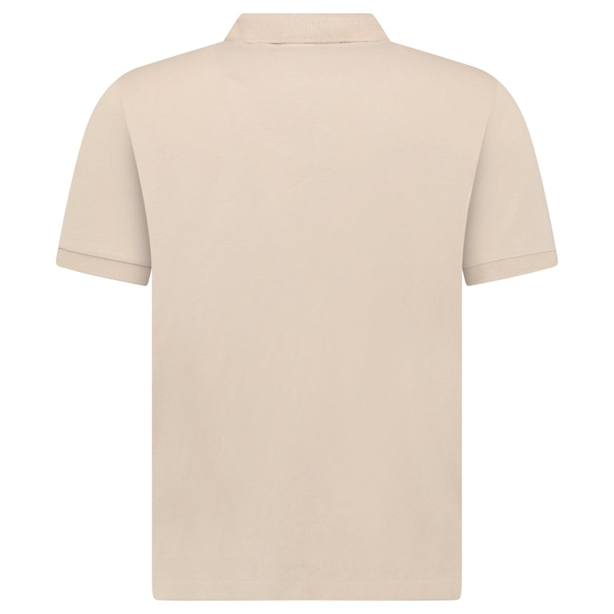Stone Island Compass Badge Polo T-Shirt Slim Fit in Desert Beige - Boinclo - Outlet Sale Under Retail