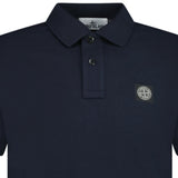 Stone Island Compass Badge Polo T-Shirt Slim Fit Navy - Boinclo - Outlet Sale Under Retail