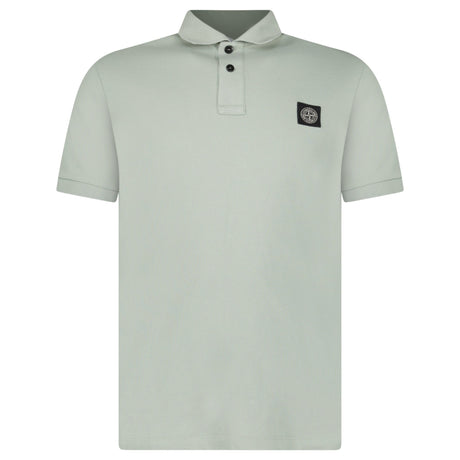 Stone Island Compass Badge Polo T-Shirt Slim Fit Sage - Boinclo - Outlet Sale Under Retail