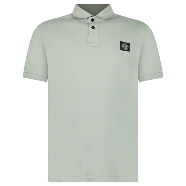Stone Island Compass Badge Polo T-Shirt Slim Fit Sage - Boinclo - Outlet Sale Under Retail