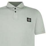 Stone Island Compass Badge Polo T-Shirt Slim Fit Sage - Boinclo - Outlet Sale Under Retail