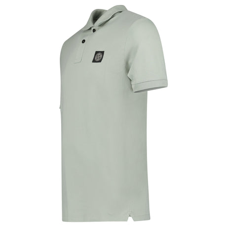 Stone Island Compass Badge Polo T-Shirt Slim Fit Sage - Boinclo - Outlet Sale Under Retail