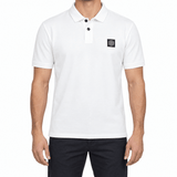 Stone Island Compass Badge Polo T-Shirt Slim Fit White - Boinclo - Outlet Sale Under Retail