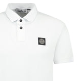 Stone Island Compass Badge Polo T-Shirt Slim Fit White - Boinclo - Outlet Sale Under Retail