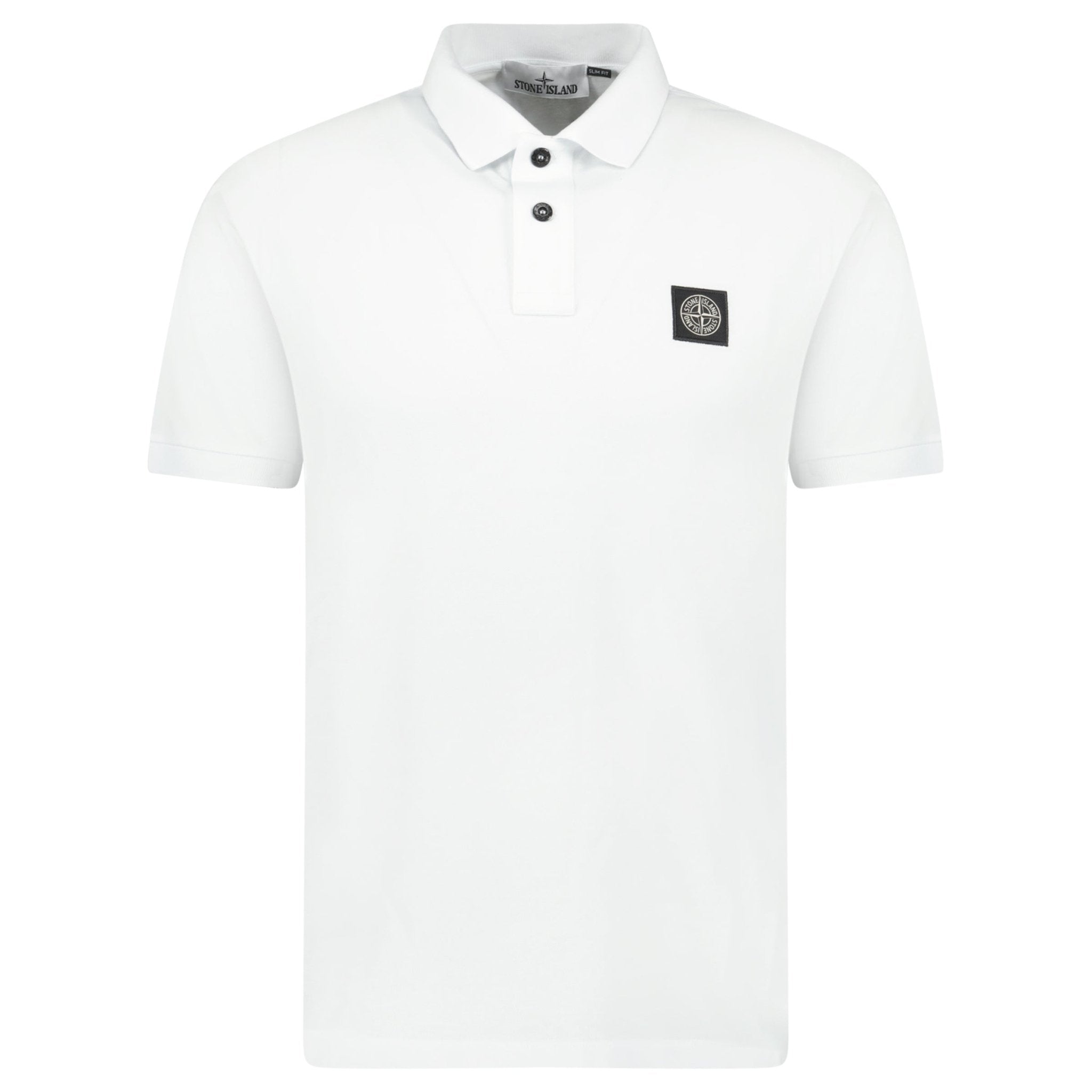 Color variation of Stone Island Compass Badge Polo T-Shirt Slim Fit White