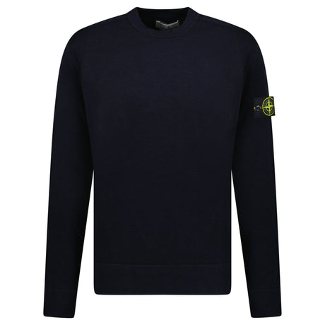 Stone Island Compass - Badge Wool Blend Jumper Navy - Boinclo - Outlet Sale Under Retail