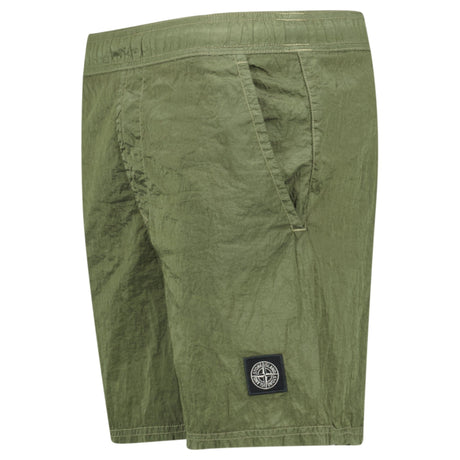 Stone Island Compass Chrome Swim Shorts Military Green - Boinclo - Outlet Sale Under Retail