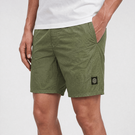Stone Island Compass Chrome Swim Shorts Military Green - Boinclo - Outlet Sale Under Retail